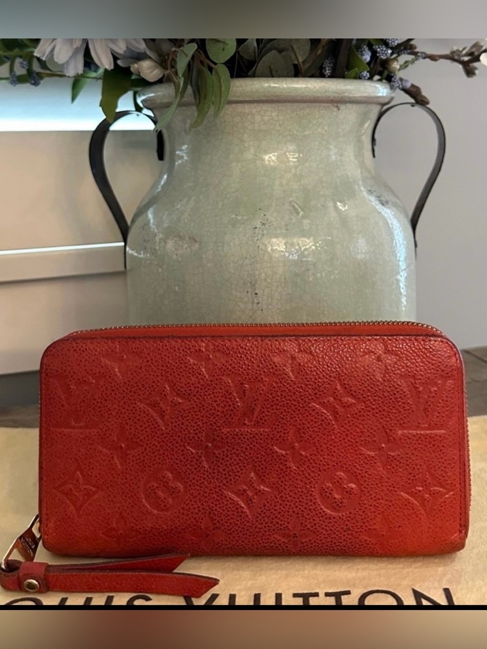 Louis Vuitton Empriente Monogram Red Zippy Long Wallet
